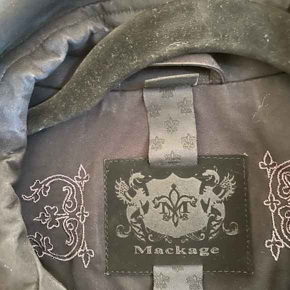 Mackage Izzy Black trench coat with leather - Picture 10 of 11